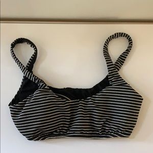 Black with gold striped bikini top extra small
